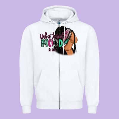 Zipper Hoodie Unbothered mood 24:7