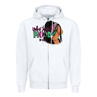 White Unbothered mood 24:7 Zipper Hoodie - RanaPortraitStore