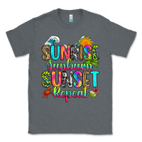 Charcoal Heather sunrise sunburn sunset repeat Classic Tee - RanaPortraitStore