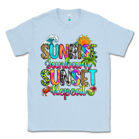 Dusty Blue sunrise sunburn sunset repeat Classic Tee - RanaPortraitStore