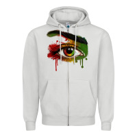 Dove Grey Watercolor Juneteenth eyes Zipper Hoodie - RanaPortraitStore