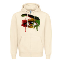 Sandshell Watercolor Juneteenth eyes Zipper Hoodie - RanaPortraitStore