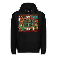 Black wild chıld aztec gemstone and cactus Premium Hoodie - Artiststas