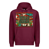 Burgundy wild chıld aztec gemstone and cactus Premium Hoodie - Artiststas