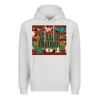 Dove Grey wild chıld aztec gemstone and cactus Premium Hoodie - Artiststas
