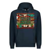 Navy wild chıld aztec gemstone and cactus Premium Hoodie - Artiststas