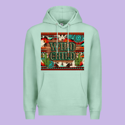 Wild Chıld Aztec Gemstone And Cactus Premium Hoodie Designed By Artiststas