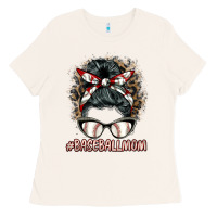 Bone baseballmom messy bun Ladies Tee - BarkalooDesign