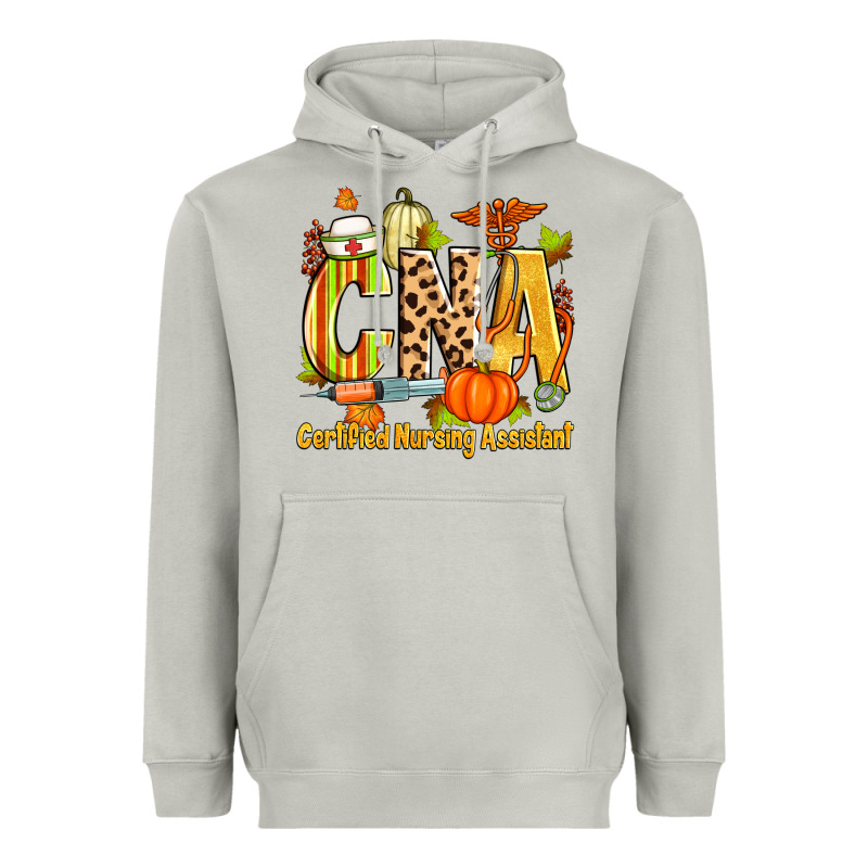 Fall Cna Certified Nursing Assistant Heavyweight Hoodie by Zillion Design Studio | Teevron