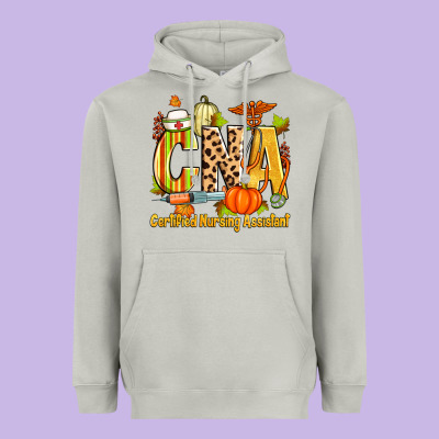Fall Cna Certified Nursing Assistant Heavyweight Hoodie Designed By Zillion Design Studio