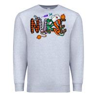 Heather Grey nurse halloween Premium Sweatshirt - CowhideDigitalArt