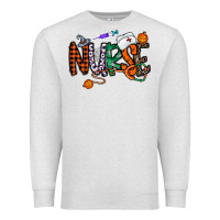Oatmeal Heather nurse halloween Premium Sweatshirt - CowhideDigitalArt