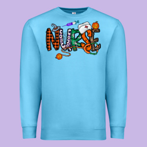 Nurse Halloween Premium Sweatshirt Designed By Cowhidedigitalart