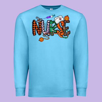 Nurse Halloween Premium Sweatshirt Designed By Cowhidedigitalart