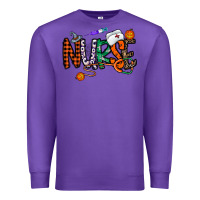 Purple nurse halloween Premium Sweatshirt - CowhideDigitalArt