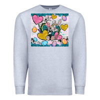 Heather Grey Easter hearts Cowhide tumbler Easter Day Premium Sweatshirt - Neo Western