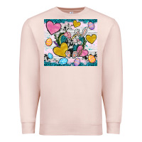 Pale Pink Easter hearts Cowhide tumbler Easter Day Premium Sweatshirt - Neo Western