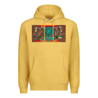 Antique Gold mom life license plate Premium Hoodie - Artiststas