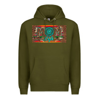 Army Green mom life license plate Premium Hoodie - Artiststas