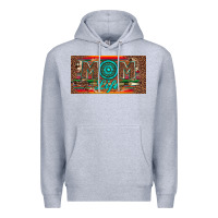 Heather Grey mom life license plate Premium Hoodie - Artiststas