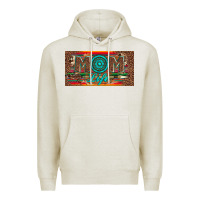 Oatmeal Heather mom life license plate Premium Hoodie - Artiststas