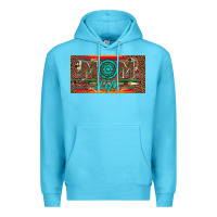 Ocean Blue mom life license plate Premium Hoodie - Artiststas