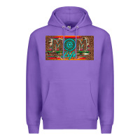 Purple mom life license plate Premium Hoodie - Artiststas