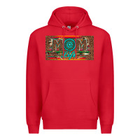 Red mom life license plate Premium Hoodie - Artiststas