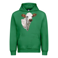 Emerald Texas Longhorn Calf Face Urban Hoodie - LillyAllenDesigns