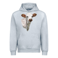 Heather Grey Texas Longhorn Calf Face Urban Hoodie - LillyAllenDesigns