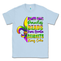 Dusty Blue mardi gras parades beads french quarter beignets Classic Tee - FaDigitalArtStudio