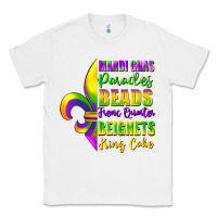 White mardi gras parades beads french quarter beignets Classic Tee - FaDigitalArtStudio