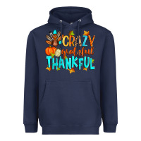 Navy crazy grateful thankful Heavyweight Hoodie - Zillion Design Studio