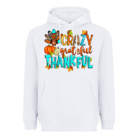 White crazy grateful thankful Heavyweight Hoodie - Zillion Design Studio