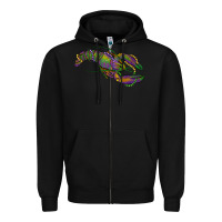 Black Mardi Gras Crawfish Zipper Hoodie - RanaPortraitStore