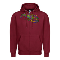 Burgundy Mardi Gras Crawfish Zipper Hoodie - RanaPortraitStore