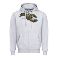 Heather Grey Mardi Gras Crawfish Zipper Hoodie - RanaPortraitStore