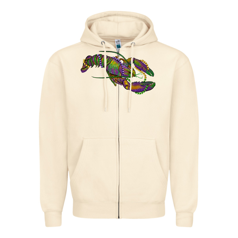 Mardi Gras Crawfish Zipper Hoodie by RanaPortraitStore | Teevron