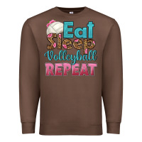 Chestnut eat sleep volleyball repeat Premium Sweatshirt - HRA Design Shop