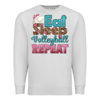 Dove Grey eat sleep volleyball repeat Premium Sweatshirt - HRA Design Shop