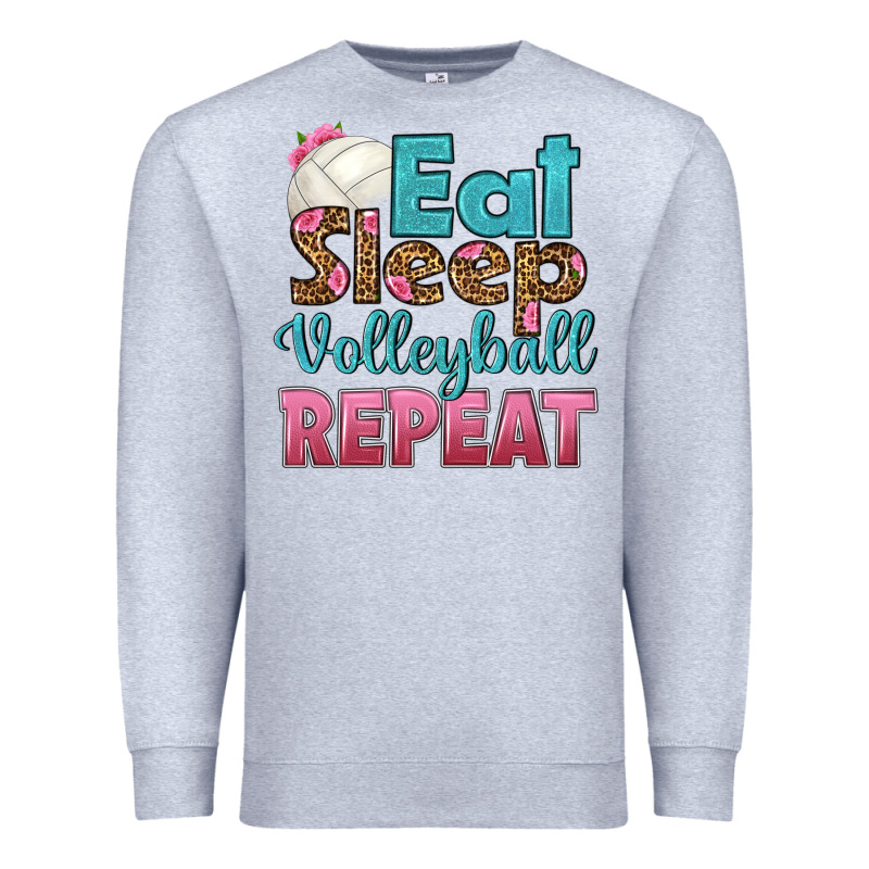 Eat Sleep Volleyball Repeat Premium Sweatshirt by HRA Design Shop | Teevron