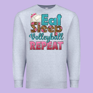 Eat Sleep Volleyball Repeat Premium Sweatshirt Designed By Hra Design Shop
