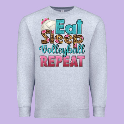 Eat Sleep Volleyball Repeat Premium Sweatshirt Designed By Hra Design Shop