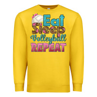 Lemon eat sleep volleyball repeat Premium Sweatshirt - HRA Design Shop