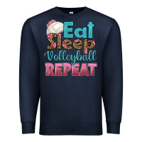 Navy eat sleep volleyball repeat Premium Sweatshirt - HRA Design Shop