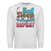 Oatmeal Heather eat sleep volleyball repeat Premium Sweatshirt - HRA Design Shop