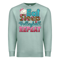 Seafoam eat sleep volleyball repeat Premium Sweatshirt - HRA Design Shop