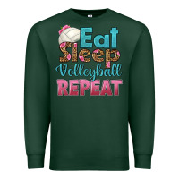 Sports Green eat sleep volleyball repeat Premium Sweatshirt - HRA Design Shop