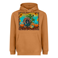 Meerkat turkey and pumpkins Heavyweight Hoodie - RanaPortraitStore