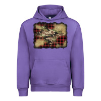 Tulip buffalo plaid christmas camouflage glitter background Urban Hoodie - Jasminsmagicworld